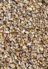 Multicolored pea gravel
