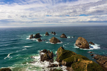 View from the Nugget point lighthouse into the open sea