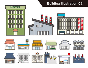 建物のイラストセット2