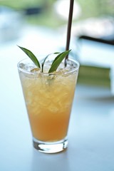 Iced Tea with Green Tea Cake