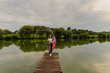 Flag of the USA is a woman.