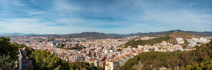 Fototapeta na wymiar Panorama View of Malaga