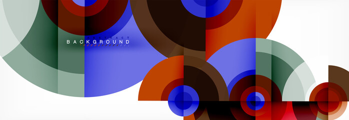 Obraz premium Geometric circle abstract background, creative geometric wallpaper.