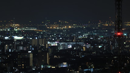 冬の名古屋市の夜景