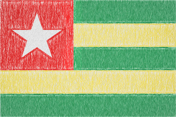 Togo painted flag