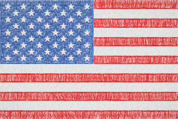 United States painted flag