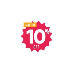 Discount up to 10% off Label Vector Template Design Illustration