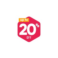 Discount up to 20% off Label Vector Template Design Illustration