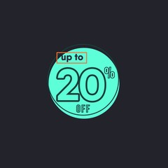 Discount up to 20% off Label Vector Template Design Illustration