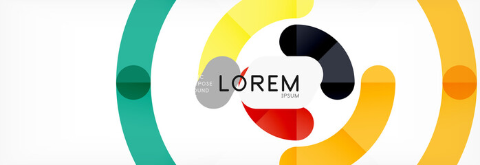 Line design circles abstract background