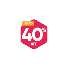 Discount up to 40% off Label Vector Template Design Illustration