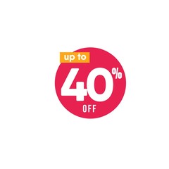 Discount up to 40% off Label Vector Template Design Illustration
