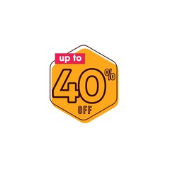 Discount up to 40% off Label Vector Template Design Illustration