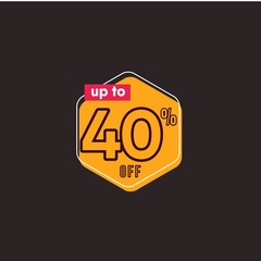 Discount up to 40% off Label Vector Template Design Illustration