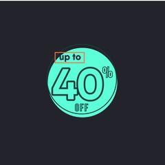 Discount up to 40% off Label Vector Template Design Illustration