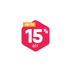 Discount up to 15% off Label Vector Template Design Illustration