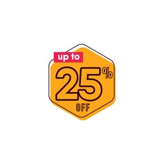 Discount up to 25% off Label Vector Template Design Illustration