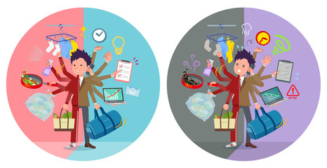 flat type school boy red jersey_mulch task switch