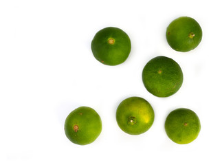 Fresh lime isolated on white background.