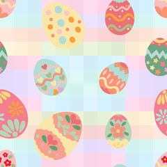 easter egg seamless pattern background. vector
