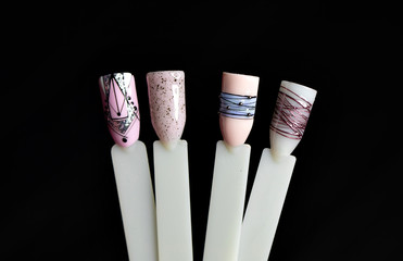 Colors of Polish for manicure. design for nails. Big selection of colors gel varnish. 