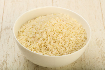 Raw rice heap