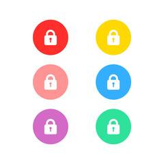lock icon, padlock icon set isolated vector