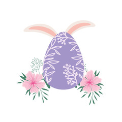 easter egg with rabbit ears isolated icon