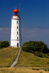 Fototapeta na wymiar Leuchtturm Dornbusch, Insel Hiddensee, Ostsee, Mecklenburg-Vorpommern, Deutschland