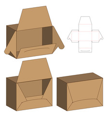 Box packaging die cut template design. 3d mock-up