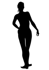 Beauty young girl in dress on white background