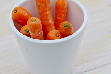 baby carrots in a bowl