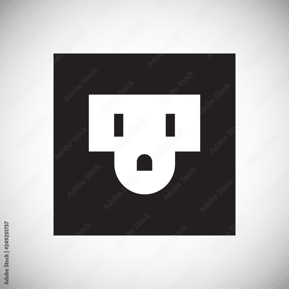 Fototapete Electric ware icon on white background for graphic and web design, Modern simple vector sign. Internet concept. Trendy symbol for website design web button or mobile app