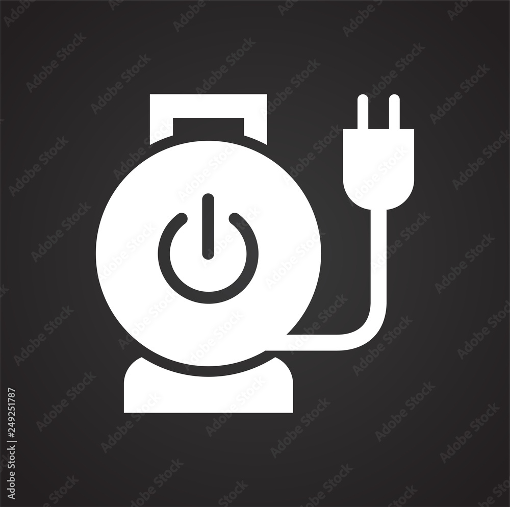 Fototapete Electric ware icon on black background for graphic and web design, Modern simple vector sign. Internet concept. Trendy symbol for website design web button or mobile app