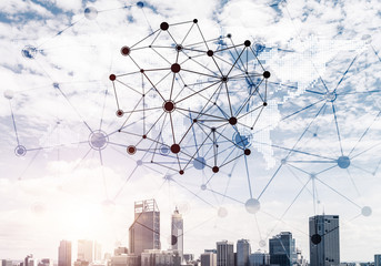 Modern city and social net as concept for global networking