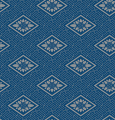 Japanese Blue Flower Pattern