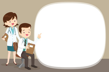 Team smart Doctor present with empty space