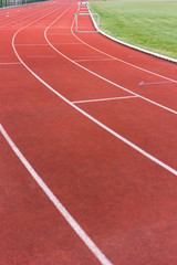 Fototapeta premium red rubber running track