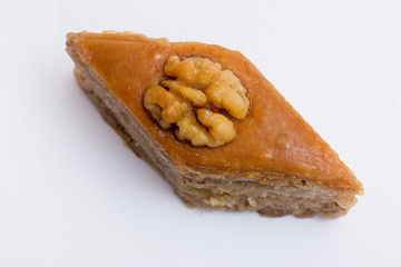 Paxlava or Pakhlava isolated national Azerbaijan Novruz pastry