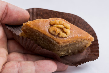 Paxlava or Pakhlava isolated national Azerbaijan Novruz pastry
