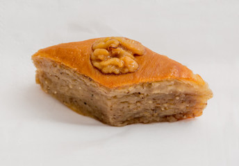 Paxlava or Pakhlava isolated national Azerbaijan Novruz pastry
