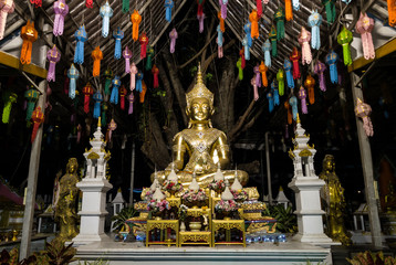 Buddha statue in temple Some where in Thailand