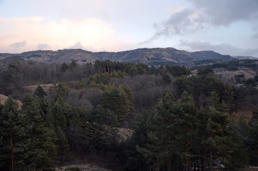 beautiful winter mountain landscape