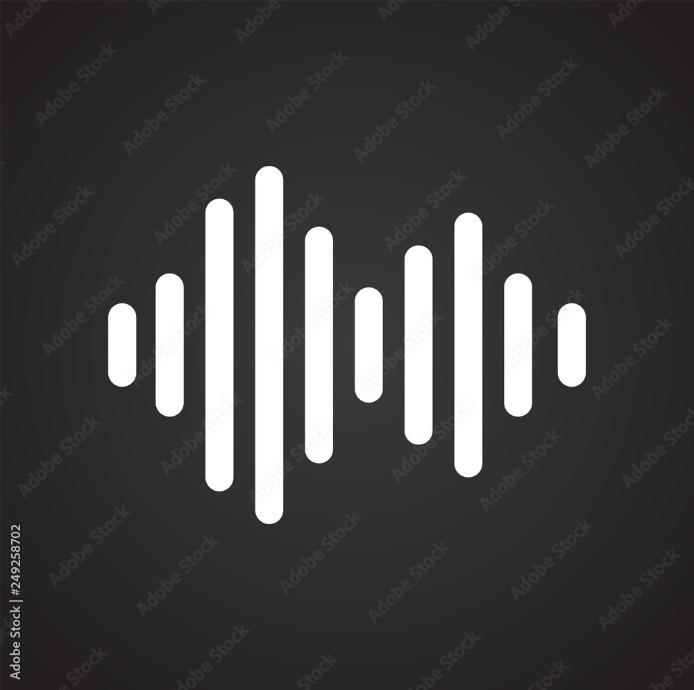 Poster equalizer icons on black background for graphic and web design, modern simple vector sign. internet 