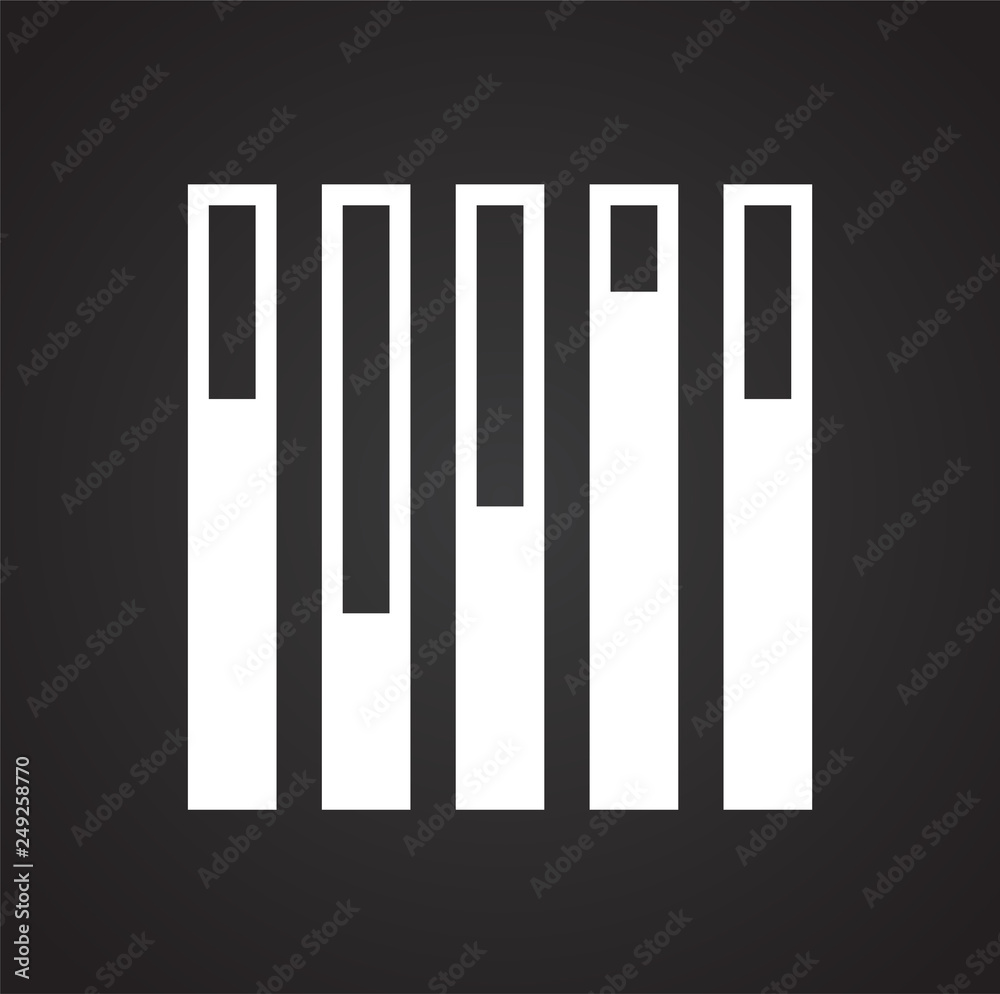 Poster equalizer icons on black background for graphic and web design, modern simple vector sign. internet 
