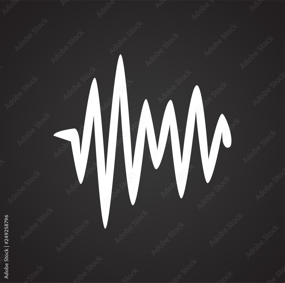 Poster equalizer icons on black background for graphic and web design, modern simple vector sign. internet 
