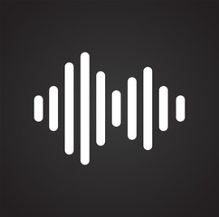 Equalizer icons on black background for graphic and web design, Modern simple vector sign. Internet concept. Trendy symbol for website design web button or mobile app