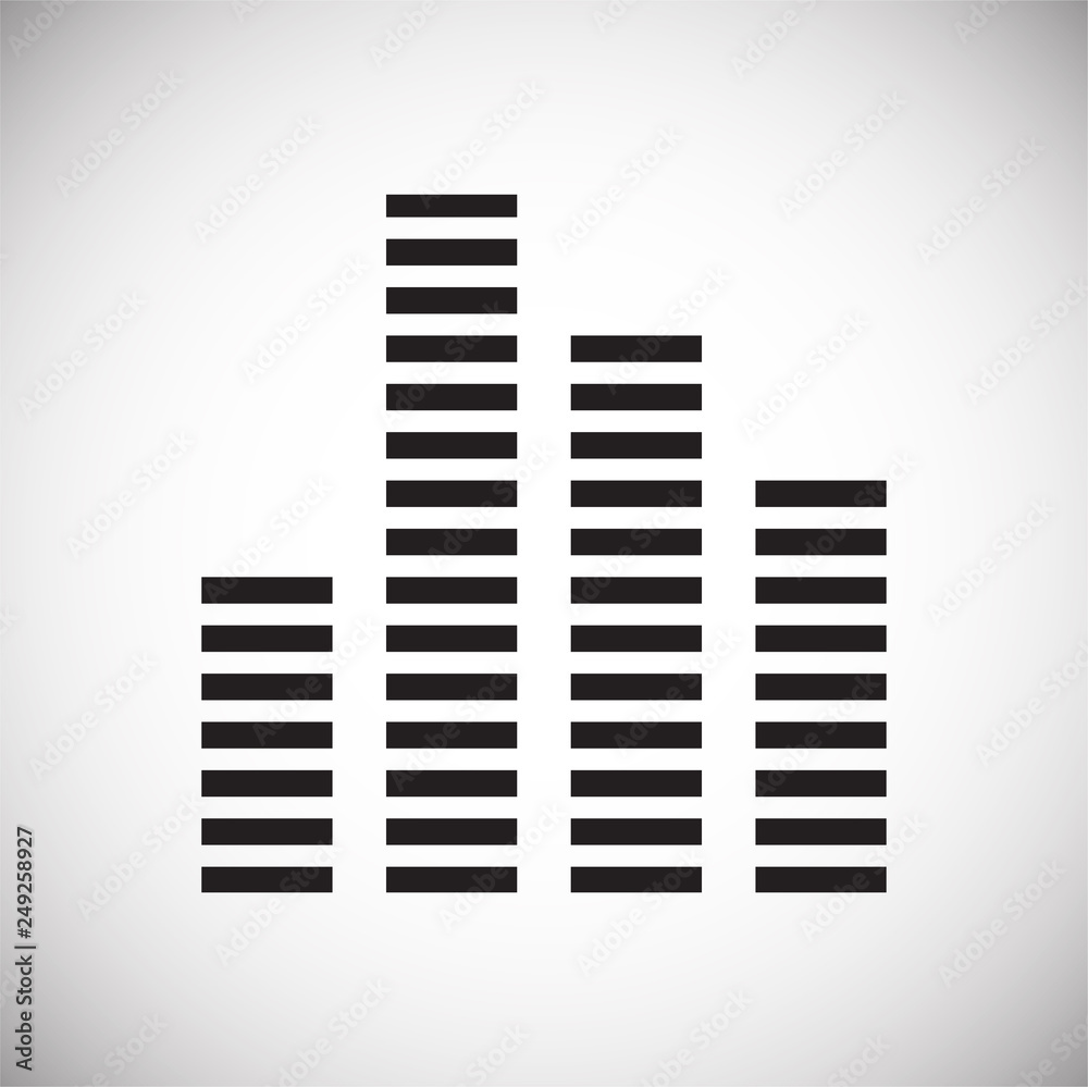 Poster equalizer icon on white background for graphic and web design, modern simple vector sign. internet c