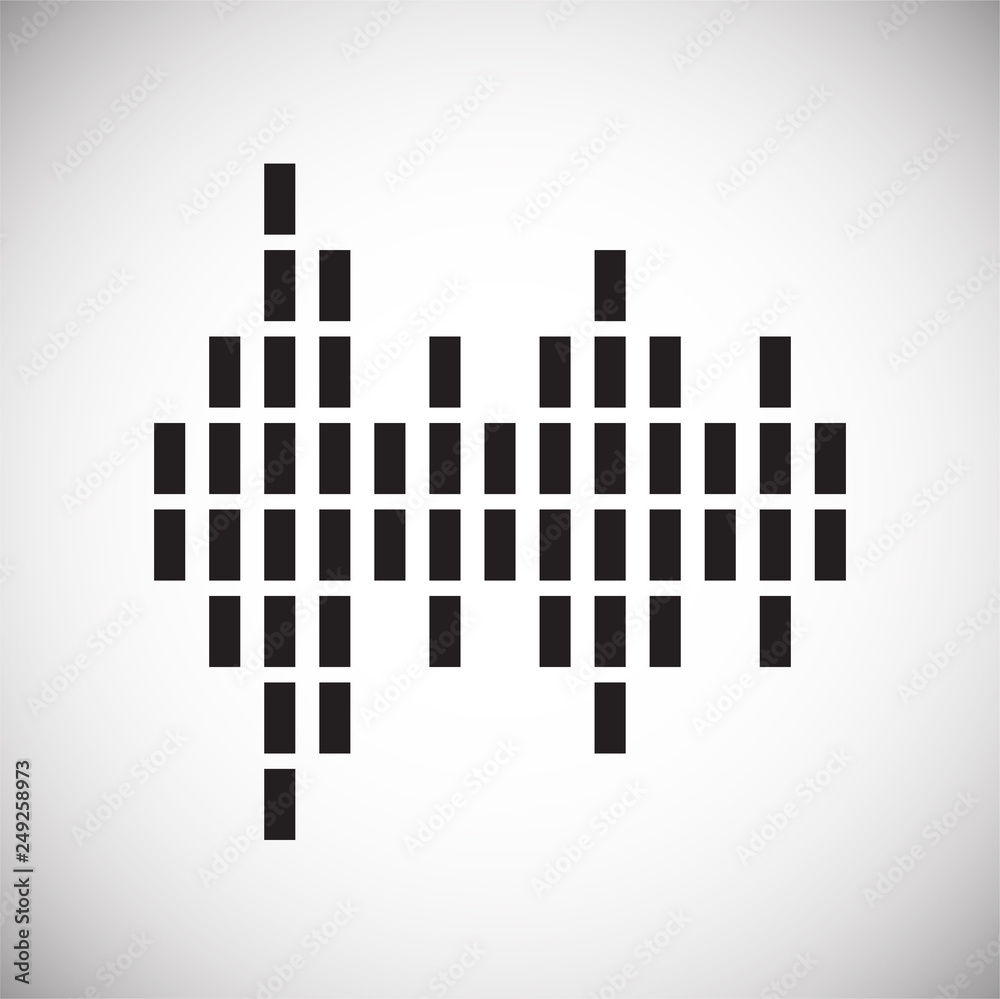 Poster equalizer icon on white background for graphic and web design, modern simple vector sign. internet c