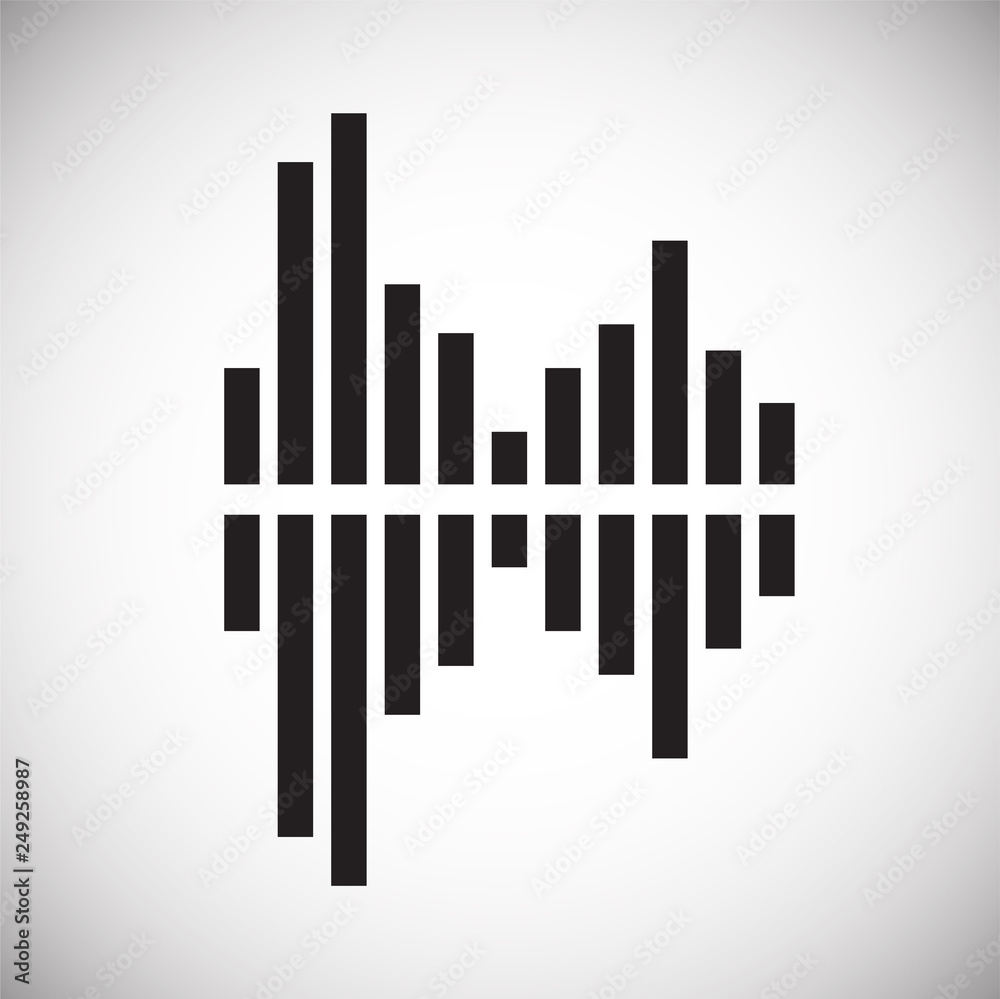 Poster equalizer icon on white background for graphic and web design, modern simple vector sign. internet c